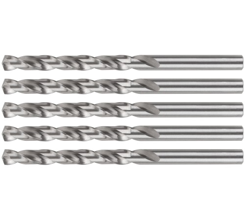 Сверла по металлу HSS шлифованные, угол заточки 135°, 7,0 x 109 мм (5 шт.) MOS