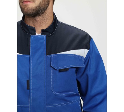 Костюм Строй-2 CH МВО (тк.Смесовая,280) п/к, васильковый/т.синий