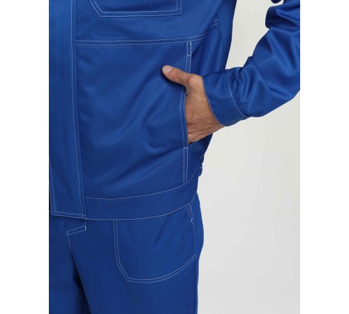 Костюм Строй-2 CH МВО (тк.Смесовая,280) п/к, васильковый/т.синий