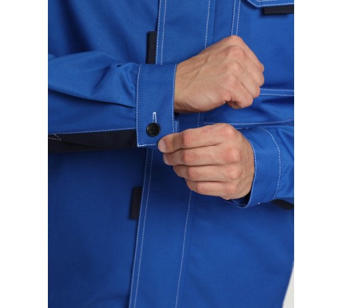 Костюм Строй-2 CH МВО (тк.Смесовая,280) п/к, васильковый/т.синий