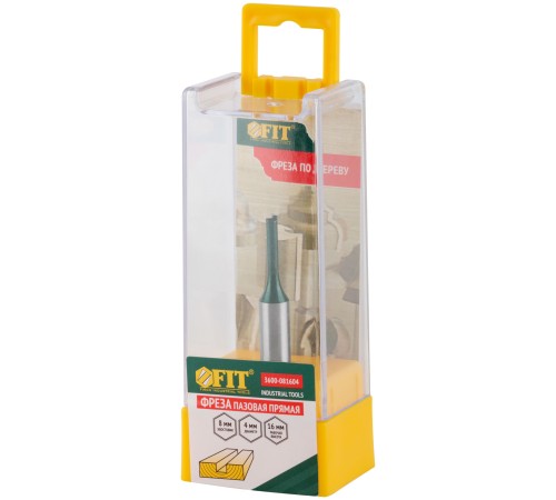 Фреза пазовая прямая с одним лезвием DxHxL= 4х16x55 мм FIT IT