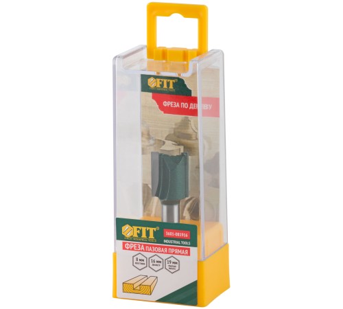 Фреза пазовая прямая с двойным лезвием DxHxL=16х19х52 мм FIT IT