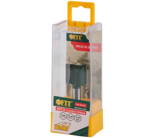 Фреза пазовая прямая с двойным лезвием DxHxL=20х19х52 мм FIT IT