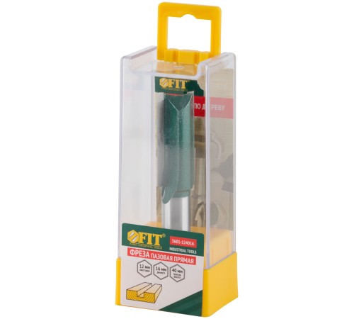 Фреза пазовая прямая с двойным лезвием DxHxL=16х40х75 мм FIT IT