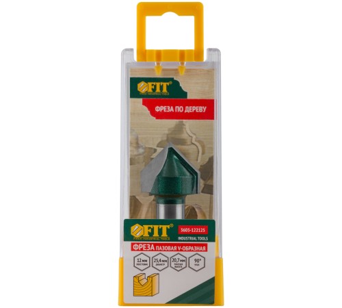 Фреза пазовая V-образная DxHxL=25,4x20,7x55,7 мм FIT IT Фреза пазовая V-образная DxHxL=25,4x20,7x55,7 мм FIT IT