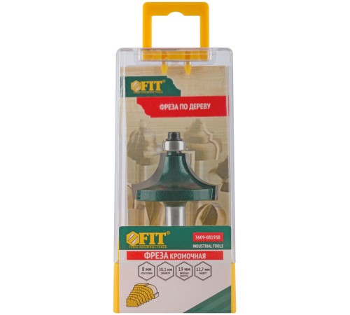 Фреза кромочная калевочная с нижним подшипником DxHxL=38,1х19х57,7 мм FIT IT