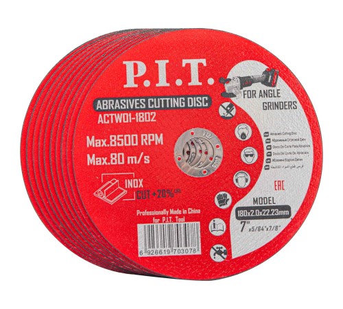 Диск отрезной по металлу P.I.T. ACTW01-1802