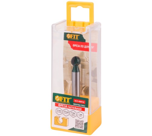 Фреза пазовая галтельная DxHxL=10х9х60,4 мм FIT IT