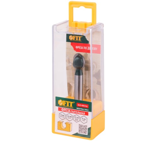 Фреза пазовая галтельная DxHxL=16х15х65 мм FIT IT Фреза пазовая галтельная DxHxL=16х15х65 мм FIT IT
