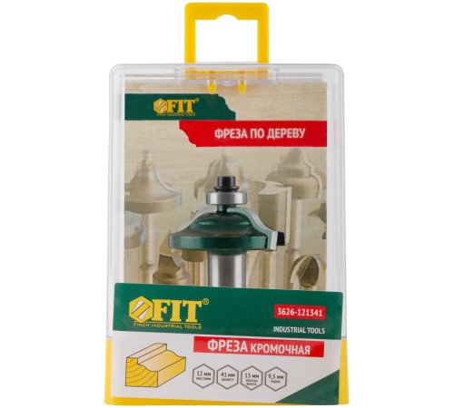 Фреза кромочная калевочная с нижним подшипником DxHxL=41х13х57,8 мм FIT IT Фреза кромочная калевочная с нижним подшипником DxHxL=41х13х57,8 мм FIT IT