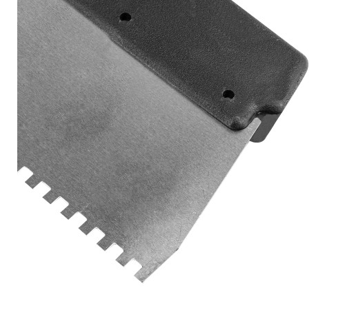 Шпатель из нержавеющей стали, 250 мм, зуб 4 х 4 мм, пластмассовая ручка Sparta