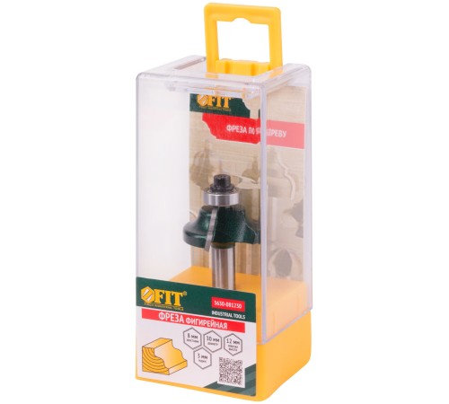 Фреза фигирейная горизонтальная с подшипником DxHxL=30х12х56,5 мм FIT IT Фреза фигирейная горизонтальная с подшипником DxHxL=30х12х56,5 мм FIT IT