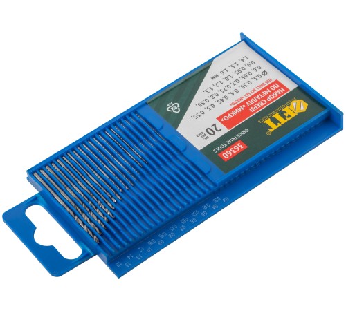 Сверла по металлу HSS полированные "микро" набор 20 шт. (0,3-1,6 мм) FIT IT