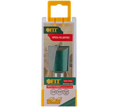 Фреза пазовая для врезки замков DxHxL=26х30х65 мм FIT IT