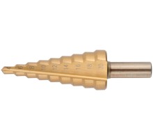 Сверло ступенчатое HSS по металлу, 9 ступеней, 4-20 мм MOS Сверло ступенчатое HSS по металлу, 9 ступеней, 4-20 мм MOS