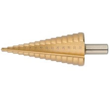 Сверло ступенчатое HSS по металлу, 15 ступеней, 4-32 мм MOS Сверло ступенчатое HSS по металлу, 15 ступеней, 4-32 мм MOS