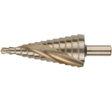 Сверло ступенчатое HSS Co5% ( Р6М5К5 ) по металлу, спиральный профиль, 13 ступеней, 6-30 мм FIT HQ
