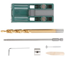 Кондуктор для глухих отверстий с ограничителем глубины двойной, пластиковый кейс FIT IT