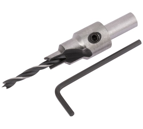 Сверло с зенкером для мебельных стяжек 4 мм/зенкер 6,5 мм (для стяжки 5х50) FIT IT Сверло с зенкером для мебельных стяжек 4 мм/зенкер 6,5 мм (для стяжки 5х50) FIT IT