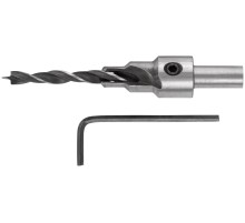 Сверло с зенкером для мебельных стяжек 5 мм/зенкер 9,5 мм (для стяжки 7х50) FIT IT