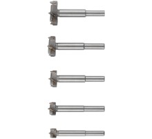 Сверла Форстнера (фрезы) с карбидными вставками, набор 5 шт., 15/20/25/30/35 мм FIT IT