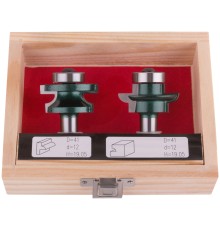 Фрезы по дереву комбинированные универсальные, набор 2 шт., деревянный бокс, DxH=41х19,5 мм FIT IT Фрезы по дереву комбинированные универсальные, набор 2 шт., деревянный бокс, DxH=41х19,5 мм FIT IT