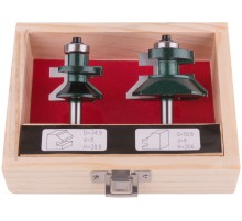 Фрезы по дереву для вагонки, набор 2 шт., деревянный бокс, DxH=50,8/34,9х28,6 мм FIT IT