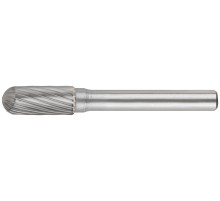 Шарошка карбидная Профи, штифт 6 мм, цилиндрическая с закруглением FIT HQ