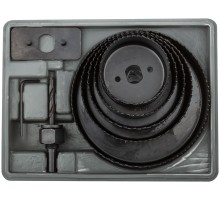 Пилы круговые набор 5 шт (64, 76, 89, 102, 127 мм) в кейсе КУРС