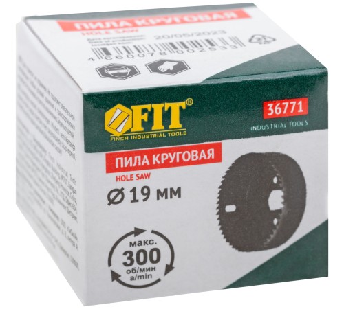Пила круговая инструментальная сталь 19 мм FIT IT