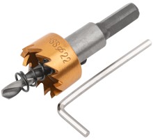 Коронка кольцевая по металлу, HSS сталь, титановое покрытие  22 мм FIT IT