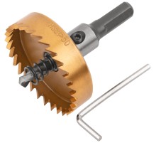 Коронка кольцевая по металлу, HSS сталь, титановое покрытие  50 мм FIT IT