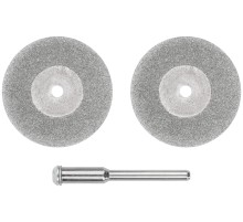 Круги с алмазным напылением 2 шт. и штифт диам. 3 мм, 30 мм FIT IT
