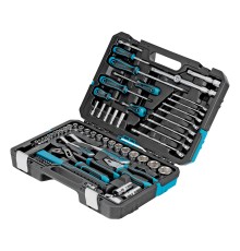 Набор инструментов, 1/4", 1/2", CrV, 120 зубьев, 76 предметов Gross