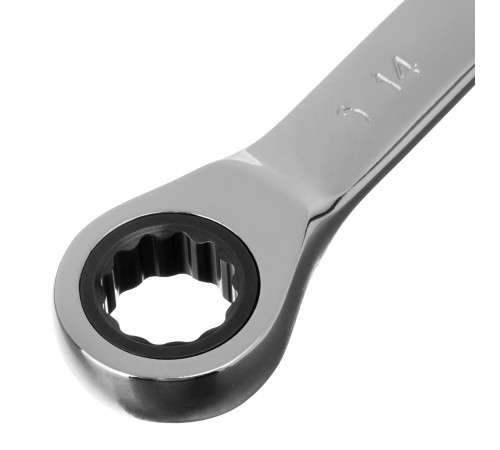 Ключ накидной трещоточный, 14 х 15 мм, CrV, зеркальный хром Matrix Professional