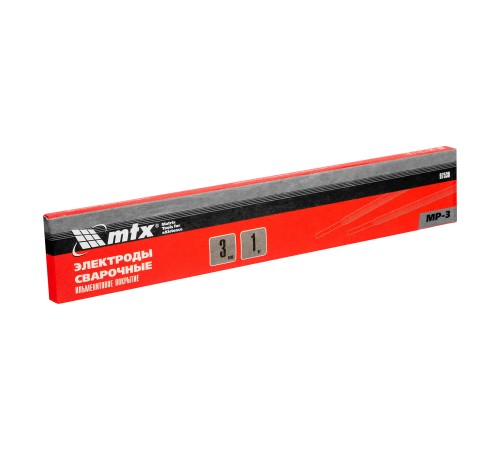Электроды MP-3, диам. 3 мм, 1 кг., ильменитовое покрытие MTX Электроды MP-3, диам. 3 мм, 1 кг., ильменитовое покрытие MTX