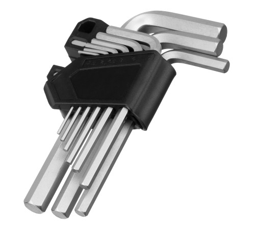 Набор ключей имбусовых, HEX, 1,5-10 мм, CrV, 9 шт. Сибртех