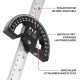 Линейка из нержавеющей стали с транспортиром P.I.T. ADVANCE HSQR05-0300