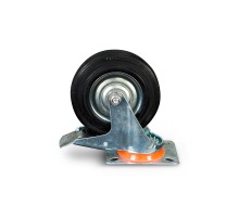 Колесо поворотное резина SRCLb 55 125 мм с тормозом (N)