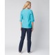 Костюм женский Спринт (тк.ТиСи), бирюзовый/т.синий