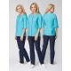 Костюм женский Спринт (тк.ТиСи), бирюзовый/т.синий