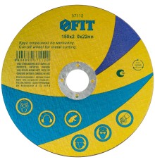 Круг отрезной по металлу, посадочный диаметр 22,2 мм, 150х2,0 мм FIT IT