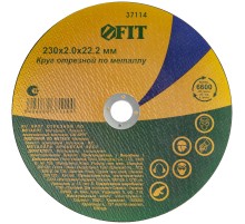 Круг отрезной по металлу, посадочный диаметр 22,2 мм, 230х2,0 мм FIT IT