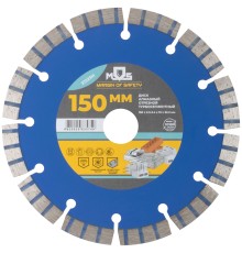 Диск отрезной алмазный турбо-сегментный, 150 x 2,3-2,4 x 10 x 22.2 мм MOS