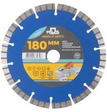 Диск отрезной алмазный турбо-сегментный, 180 x 2,5-2,6 x 10 x 22.2 мм MOS
