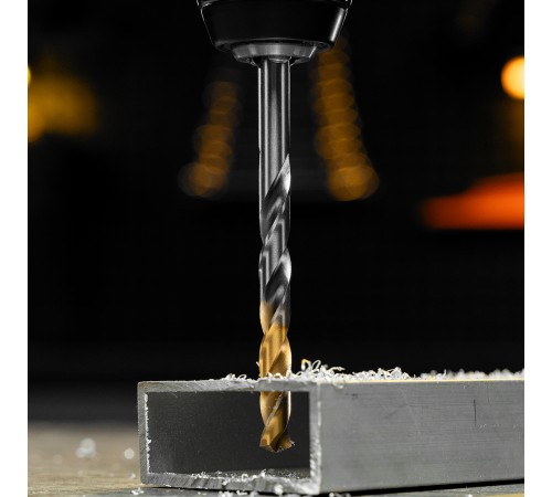 Сверло спиральное по металлу 8,5 x 117 мм, Р6М5, Golden Tip  Denzel