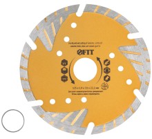 Диск отрезной алмазный универсальный с защитными секторами (сухая и влажная резка)  125х1,9х7х22,2 мм FIT IT