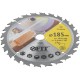 Диск пильный для циркулярных пил по дереву, спец. форма зуба 185 х 20/16 х 24Т FIT IT