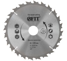 Диск пильный для циркулярных пил по дереву, спец. форма зуба 190 х 30/20 х 24Т FIT IT