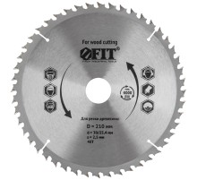 Диск пильный для циркулярных пил по дереву, спец. форма зуба 210 х 30/25,4 х 48Т FIT IT